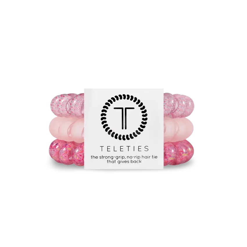 Teleties Hair Tie - Large Band Pack of 3 - Made Me Blush