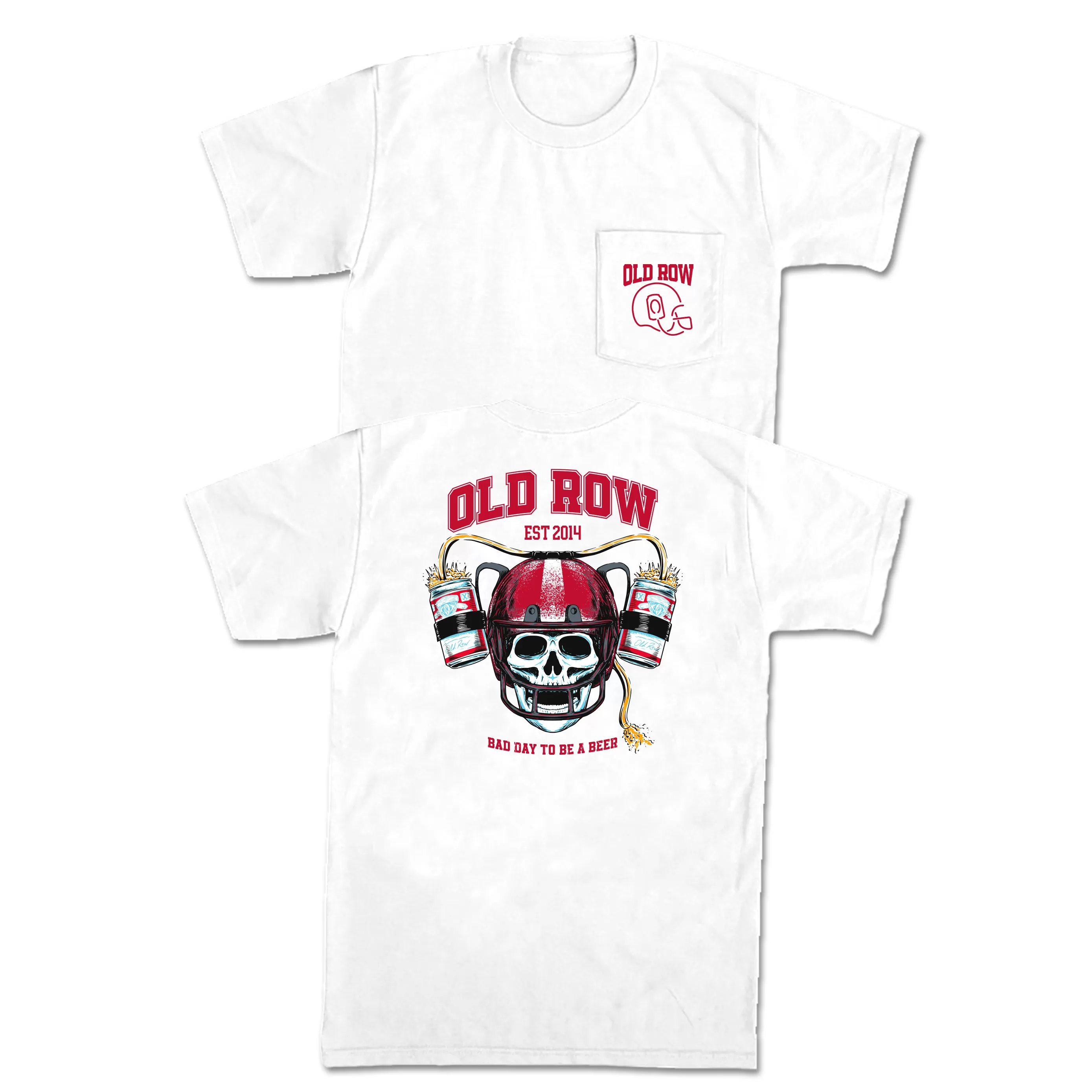 The Beer Helmet Pocket Tee (White)