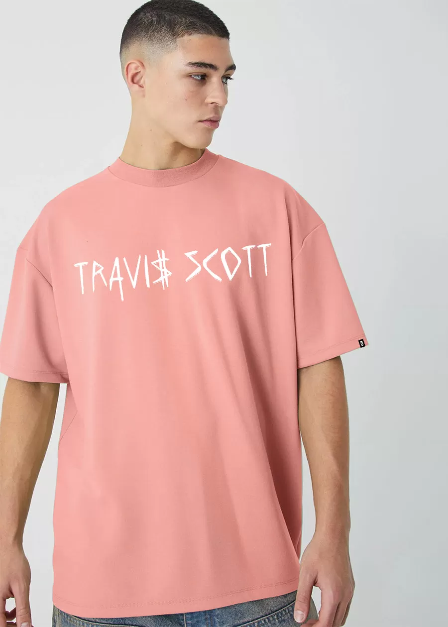 Travis Scott Men Oversized Printed T-Shirt