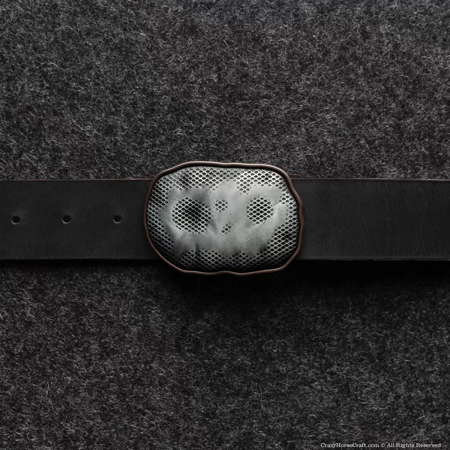 Vegetable Tanned Leather Belt | Carbon Black