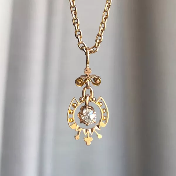 Victorian Diamond Pendant, Old Euro 0.26ct.