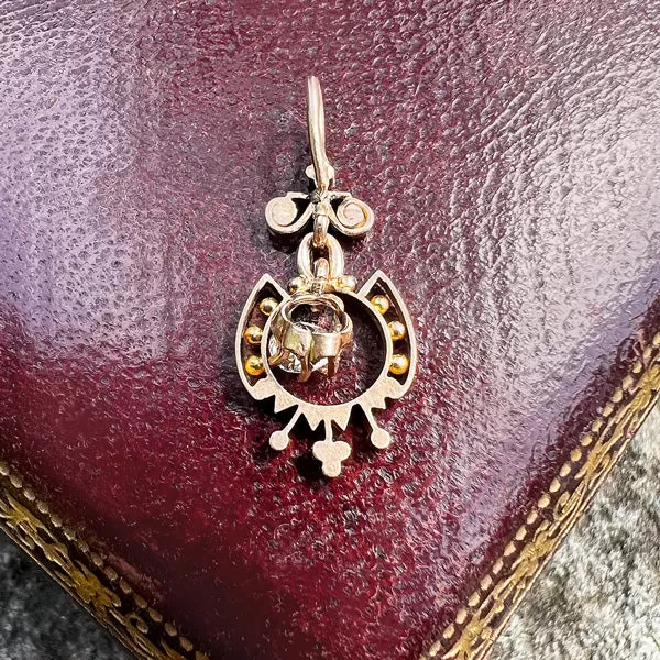 Victorian Diamond Pendant, Old Euro 0.26ct.