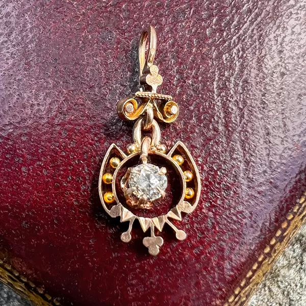 Victorian Diamond Pendant, Old Euro 0.26ct.