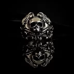 Victorian Skull Steel Ring