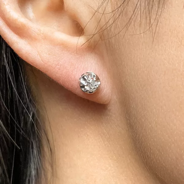 Vintage Diamond Stud Earrings, 0.58ctw.