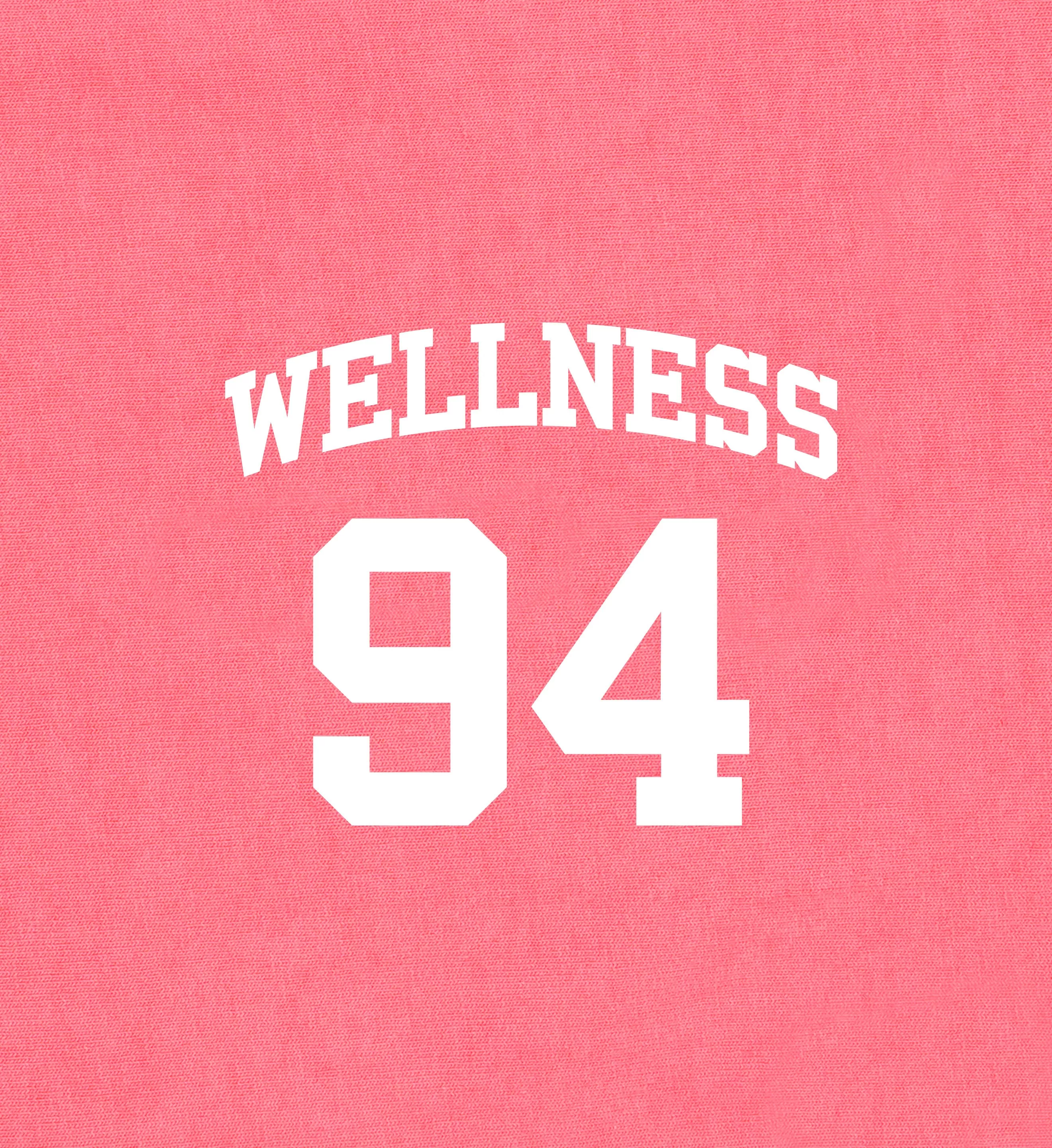 Wellness 94 Sports Tee - Cotton Candy/White