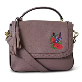 YAMBA - Addison Road  - Lilac Pebbled Leather Structured Bag